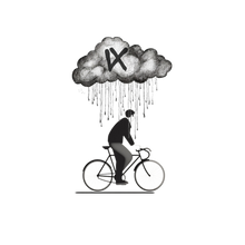 Load image into Gallery viewer, Biking in the Rain Tee - SNOVMBR