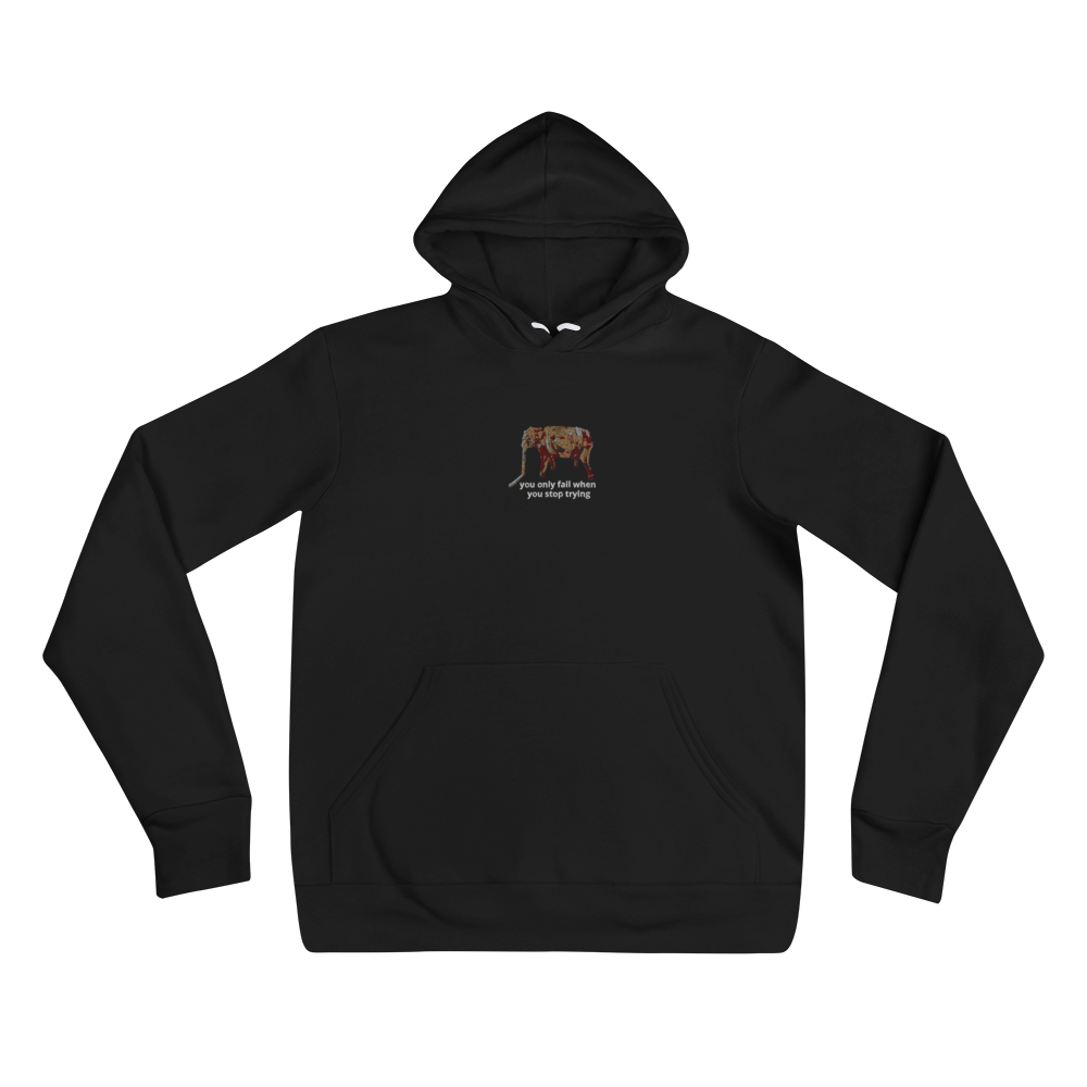Mechanical Elephant Embroidered Hoodie (black) - SNOVMBR